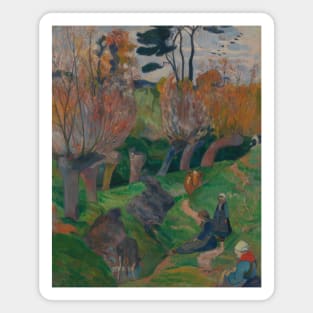 Brittany Landscape with Cows by Paul Gauguin Magnet